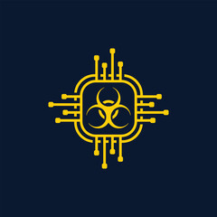 Biohazard chip set logo icon