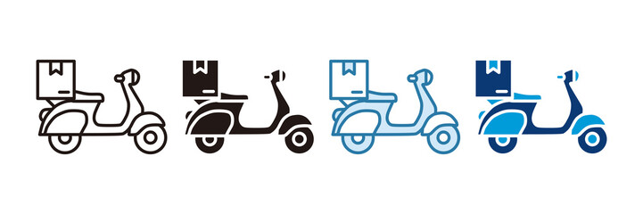 Fototapeta premium Parcel Delivery Icon Set Multiple Style Collection