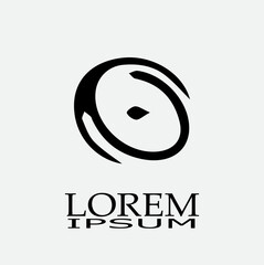 Abstract modern logo design with elegant curves and minimalist typography for branding projects