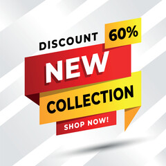 New Collection promotional banner design for new product