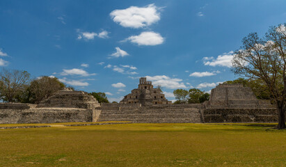 Ruins of the former Mayan city of Edzna, Campeche, Mexico