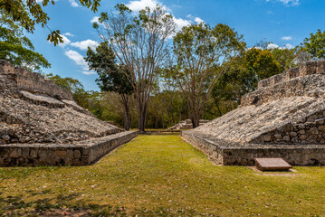 Ruins of the former Mayan city of Edzna, Campeche, Mexico
