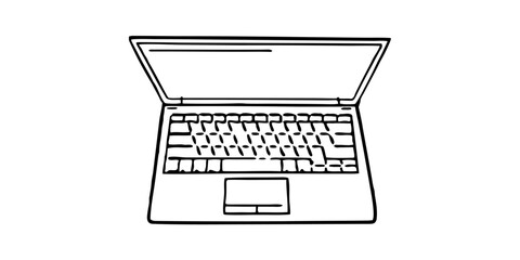 Laptop Keyboard Close-Up with RGB Neon Backlight — Modern Gaming Setup, Futuristic Tech Aesthetic, and Background Removed