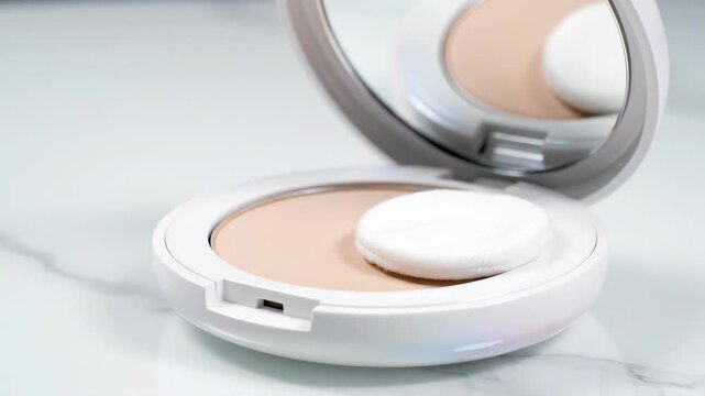 Face Powder Compact Makeup, Beauty, Cosmetic, Foundation