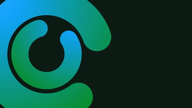 Abstract Blue Green Fluid Gradient Background Loop