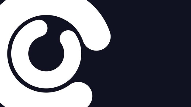 Monochrome Abstract Flowing Shape Background Loop