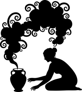 Whimsical Pandora Jar Unleashing Enchanted Swirls of Ancient Mystery