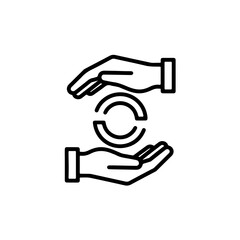 black and white design symbolizing the interconnected act of giving and receiving. for International Day of Charity promotions, human connection, charity work, and non-profit organization branding 