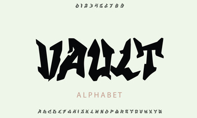 Aero Vault alphabet letters font for logo
