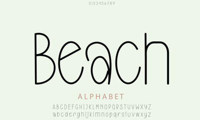 Beach Coconut alphabet letters font for logo