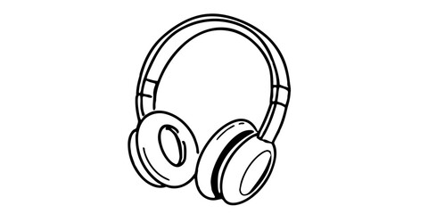 Minimal White Headphones with Soft Shadows — Clean Audio Technology Product Shot and Modern Design Concept with Background Removed