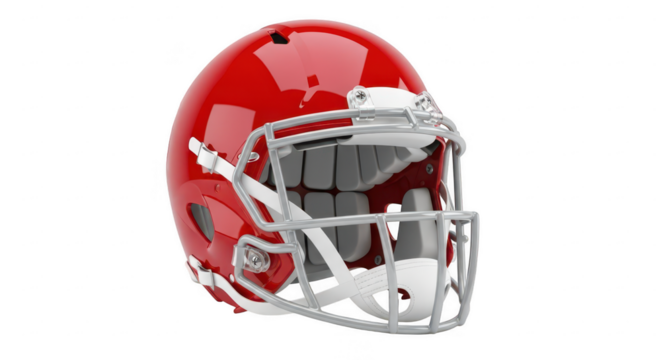Red American Football Helmet sport
