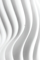 Decorative stucco  texture. Wavy white abstract monochrome pattern. . Vector illustration	