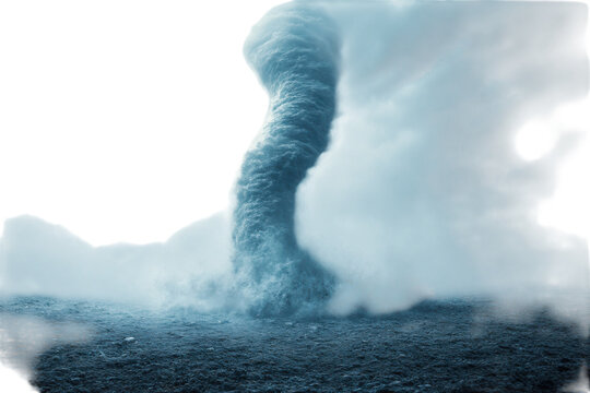 Powerful vortex hurricane tornado water spout disaster weather phenomenon ocean nature storm - Powered by Adobe
