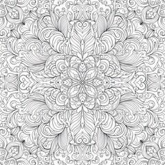 Intricate mandala design featuring floral and ornamental elements