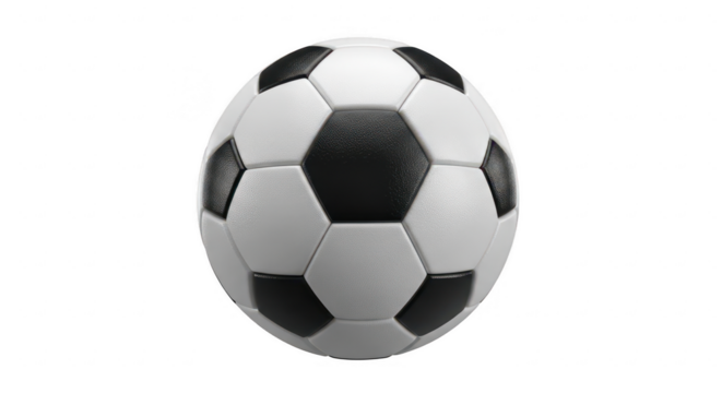 Soccer ball on black background football sport - Powered by Adobe