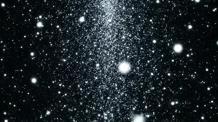 A comet streaks gracefully across the dark sky, illuminating stars as it glides through the cosmos. Witness the celestial dance in stunning clarity and detail.