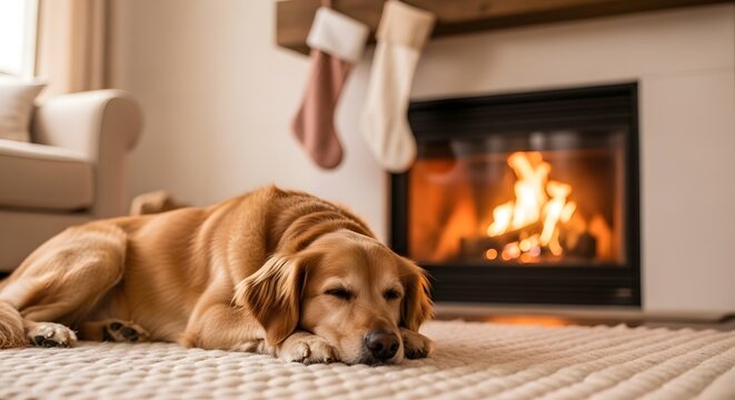 Highly marketable visual that combines the emotional appeal of pets with the popular seasonal holiday setting. Excellent for lifestyle, home, emotional wellness, and pet-related marketing during winte