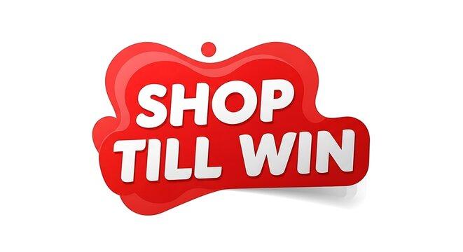 Exciting shop till you win promotion for retail sales success, get ready for the big sale event, encouraging shopping and excitement with this bold and eye catching design