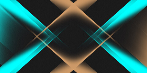 Abstract black brown blue geometric triangular pattern with grainy noise texture overlay in modern digital background