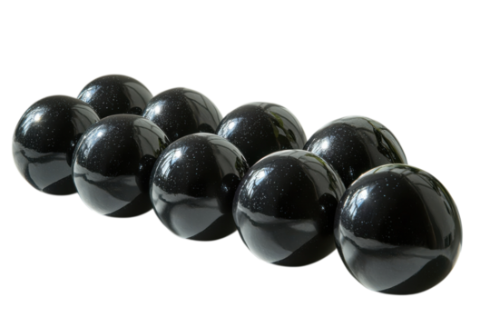 Mysterious Orb Collection Sparkling Aventurine Glass Balls on Dark Void Abstract Crystal Decor Art - Powered by Adobe