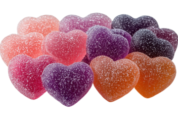 Sweet Love Heart Shaped Candies Valentine s Day Treats Sugar Coated Romance Food Photography
