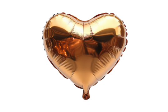 Golden Heart Balloon Floating in Darkness Sparkles Love Romance Party Decoration Anniversary