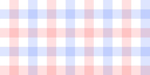 Soft pastel pink and blue gingham checkered pattern background. Seamless soft pastel grid design, perfect for fabric, textile, scrapbooking, and cute digital projects. Light and sweet modern aesthetic