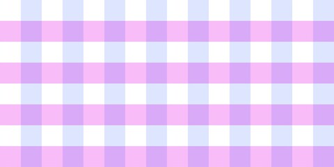 Pastel purple gingham tartan checkered background. Soft checkered pattern background. Cute pastel gingham seamless pattern. Seamless patterns with purple checks.