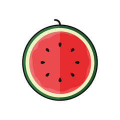Watermelon icon logo flat vector design