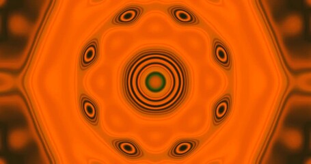 This seamless loop showcases a tunnel with dynamic swirling patterns and bright orange hues. It offers an engaging visual experience, perfect for use as a screensaver or video backdrop.