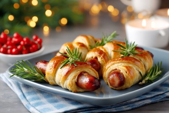 Pigs in a blanket crescent rolls for holiday party