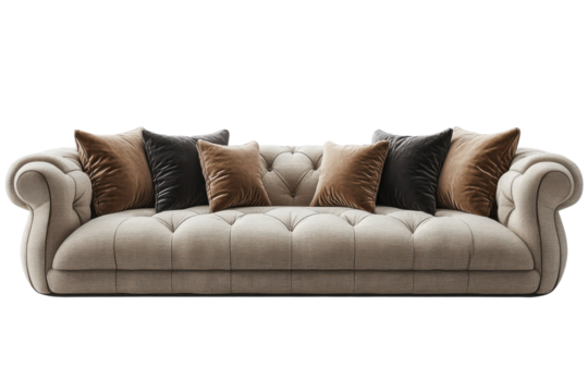 Plush Tufted Sofa Luxurious Comfort Elegant Living Room Furniture Designer Couch Soft Velvet