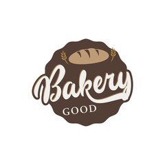 Delicious and tasty organic Fresh Baked Bakery Shop Logo design retro vintage.Logo for bakery shop, label or badge, business.