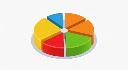 vector illustration of pie chart