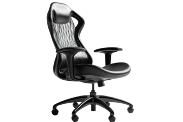 Ergonomic Leather Black Gaming Chair Adjustable Modern Design for Comfort and Executive Office Style