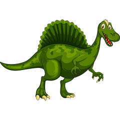 Obraz premium Cartoon Spinosaurus Dinosaur Standing On A White Background