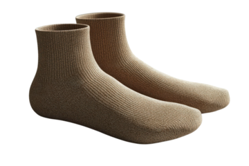 Pair of cozy beige socks comfort wear fashion wardrobe style foot care soft fabric winter warmth