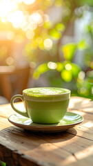 Fototapeta premium 抹茶ラテ