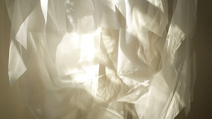 Soft sheer fabric drapes beautifully with gentle light and shadows