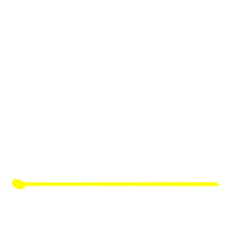 Abstract Yellow Line Art on White Background