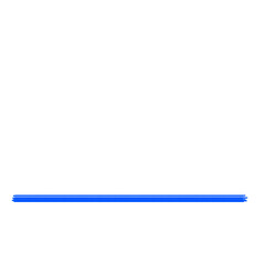Minimalist bright blue horizontal line, sharply defined against a pure white background, serving as a fundamental and clean graphic design element