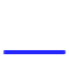 Obraz premium A simple horizontal blue line with a soft glowing effect, isolated on a white background, serving as a modern design underline or separator element