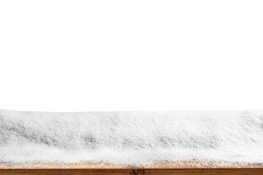 The winter Christmas background with snow on the wood.