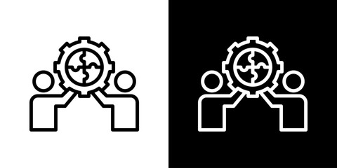 Synergy Icon Set. Clean Line Design With Light And Dark Versions For Versatile Use. 