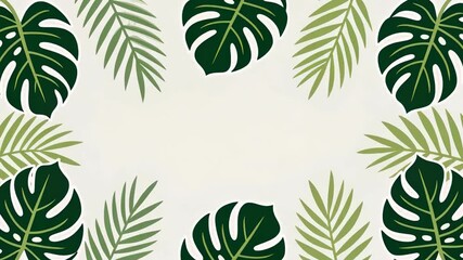 Colorful tropical leaves bring life to a bright space perfect for relaxation.