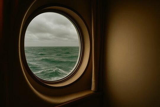 A window with a view of the ocean