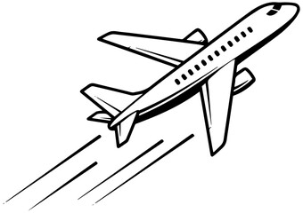 Dynamic airplane soars toward new adventures, perfect for travel or business promotion