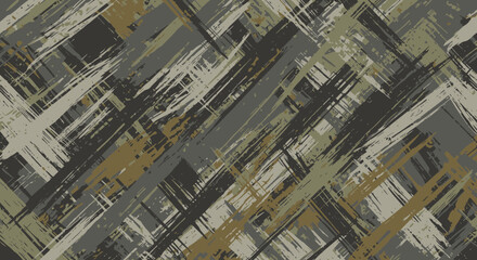 Abstract brushstroke pattern with shades of gray, brown, and beige.