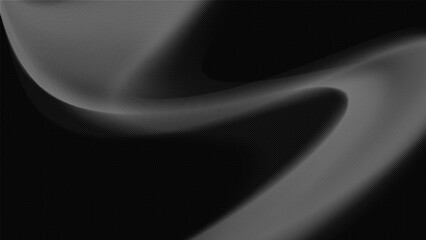 black abstract background with modern halftone texture, dark color gradient and elegant curved lines